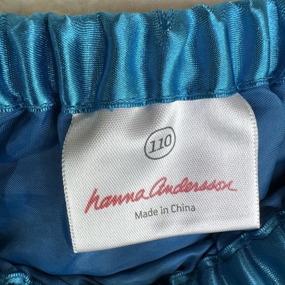 Hanna Andersson Skirt Girls 110 Blue Tiered Ruffle Swiss Dot Mesh Elastic Waist‎ - Picture 5 of 6